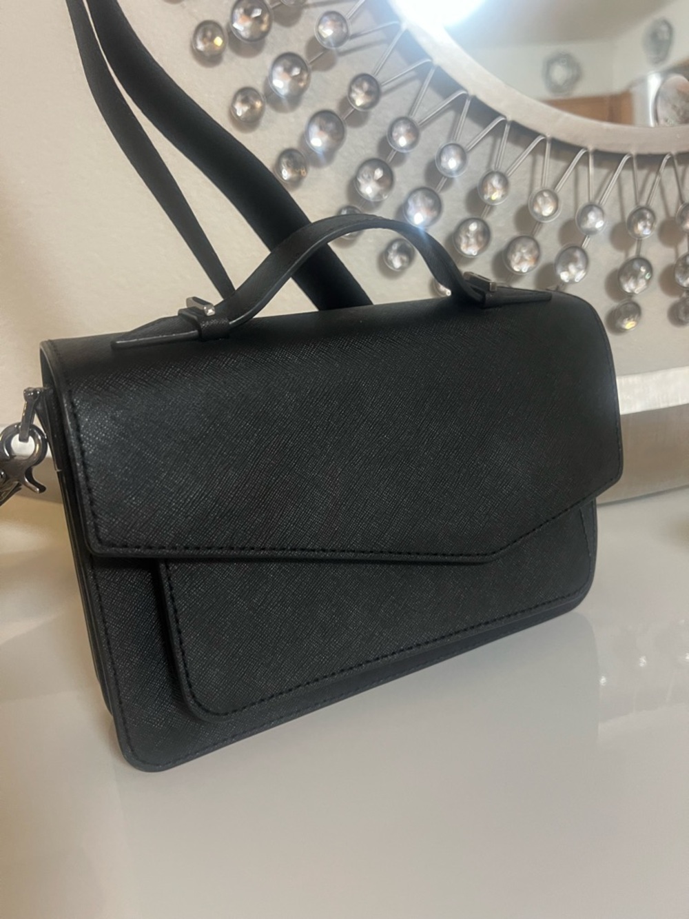 Botkier Black Structured Top-Handle Satchel